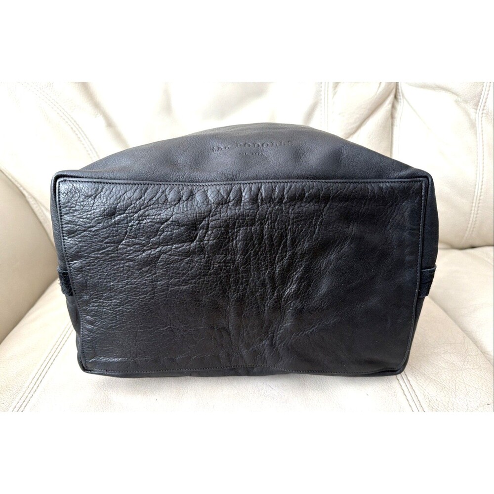Leather Bucket Bag Handcrafted in USA Black The Podolls Drawstring Hobo Western - Picture 5 of 16